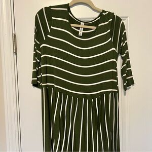 Women’s Striped Green and White Tunic